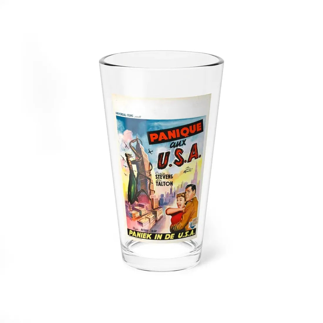 THE DEADLY MANTIS (BELGIAN) 1957 Movie Poster - Pint Glass 16oz 16oz - Go Mug Yourself