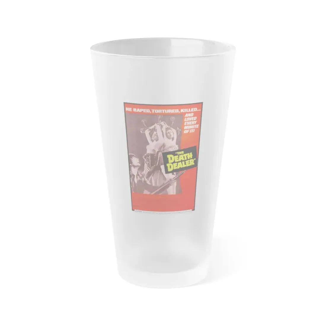 THE DEATH DEALER (ALMOST HUMAN) 1974 Movie Poster - Frosted Pint Glass 16oz 16oz Frosted - Go Mug Yourself