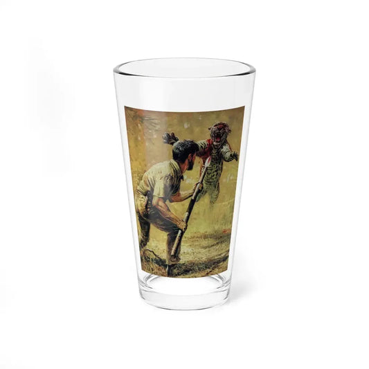 The Death Duel I Can't Forget, Cavalier, February 1960 (Magazine Illustration) Pint Glass 16oz 16oz - Go Mug Yourself