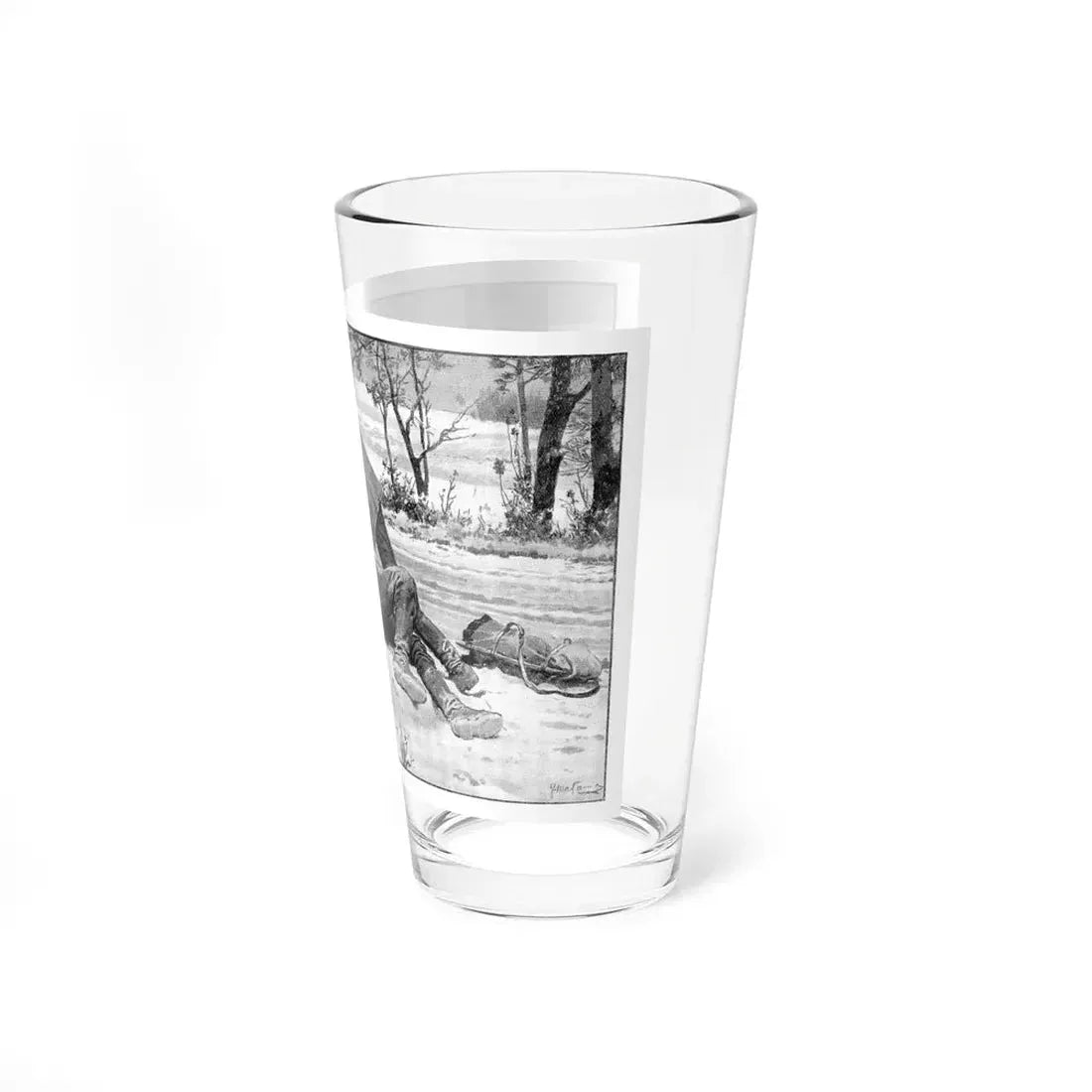 The Death Post by P.C. Wren (3), the Help Yourself Annual, 1931 (Magazine Illustration) Pint Glass 16oz - Go Mug Yourself