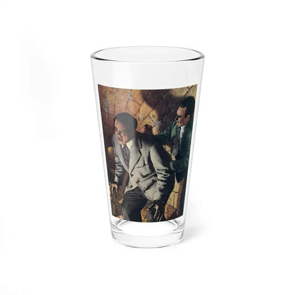 The Death Tunnel by Gerald Kerch, The Saturday Evening Post, 1959 (Magazine Illustration) Pint Glass 16oz 16oz - Go Mug Yourself