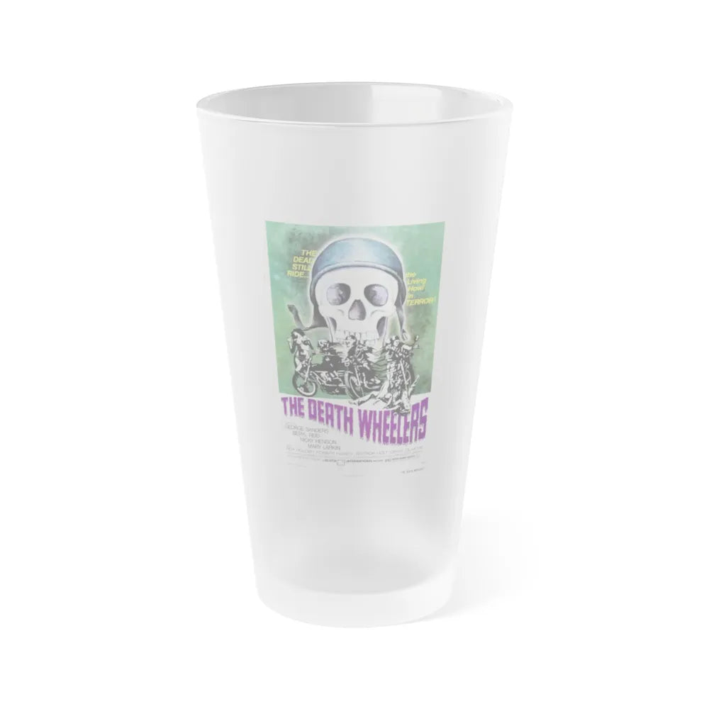 THE DEATH WHEELERS 1973 Movie Poster - Frosted Pint Glass 16oz-16oz-Frosted-Go Mug Yourself