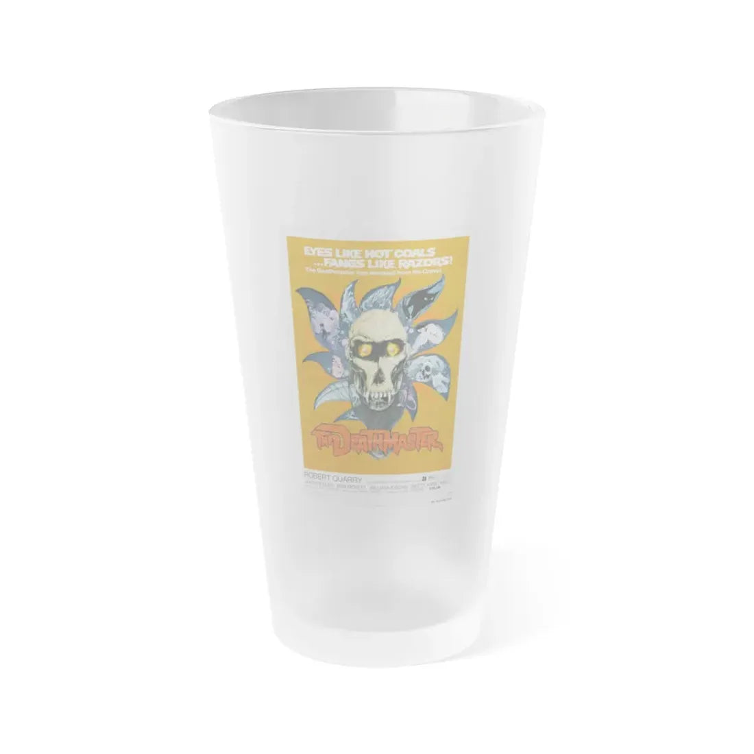 THE DEATHMASTER 1972 Movie Poster - Frosted Pint Glass 16oz 16oz Frosted - Go Mug Yourself