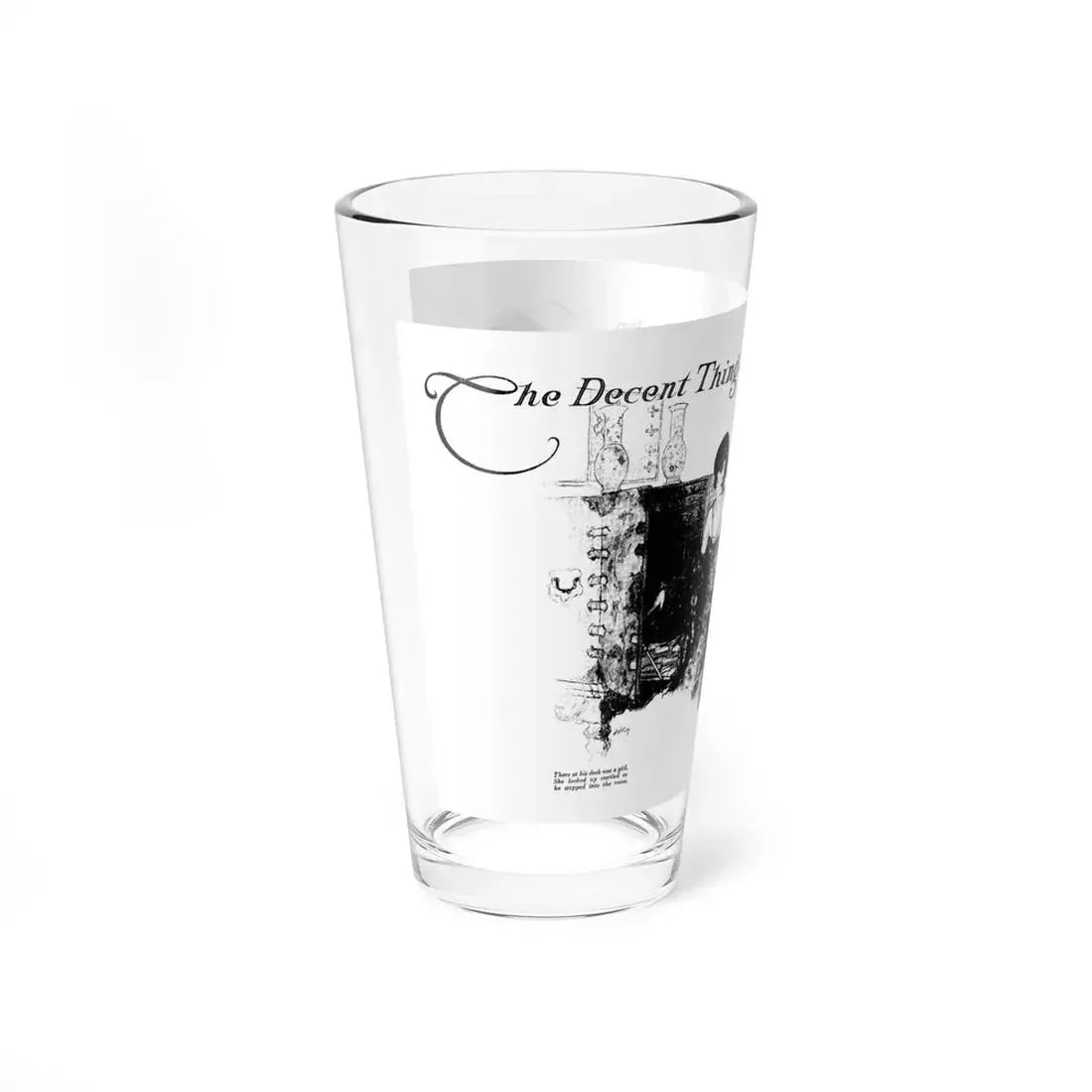 The Decent Thing To Do, Collier's, April 30, 1927 (Magazine Illustration) Pint Glass 16oz - Go Mug Yourself