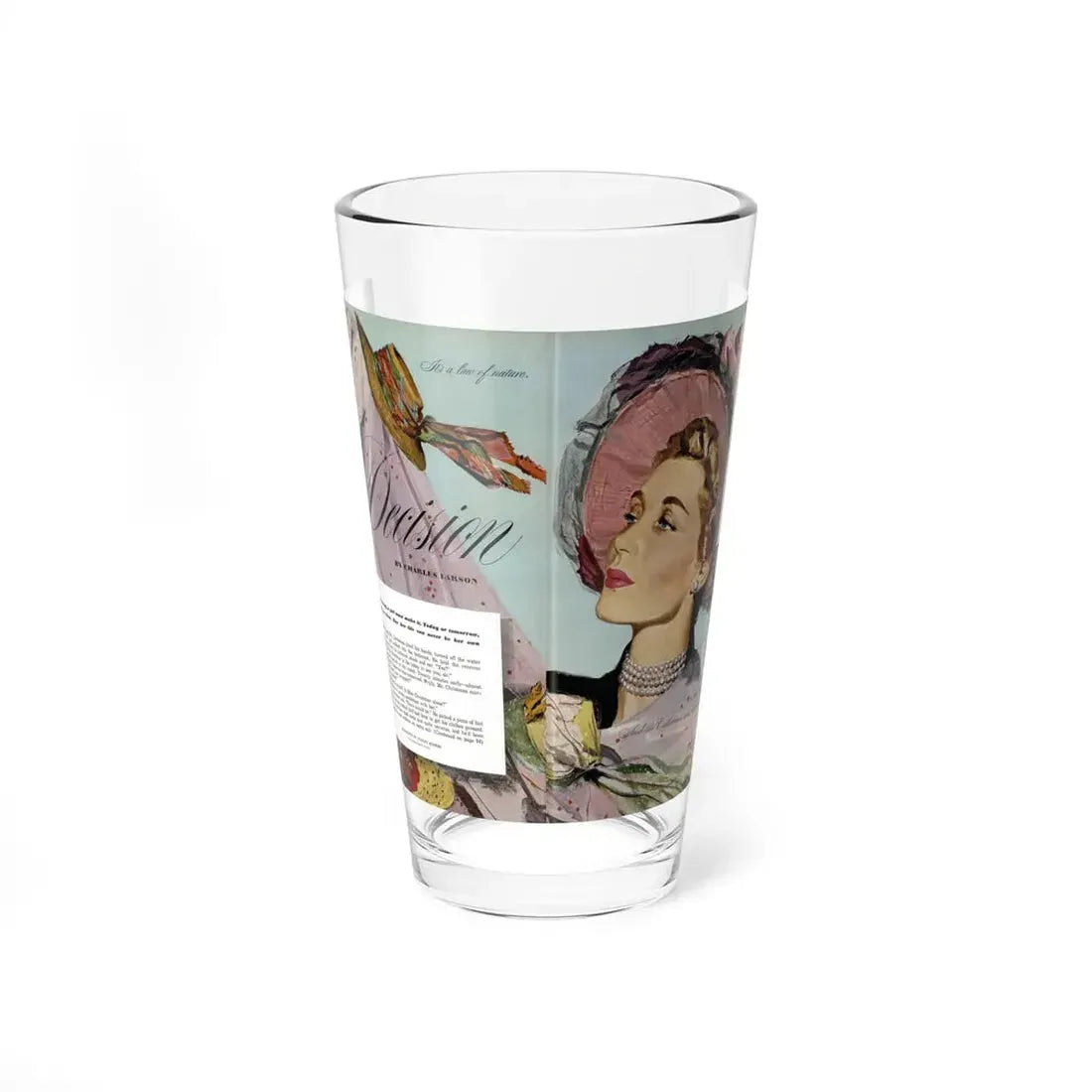 The Decision, Good Housekeeping, July 1949 (Magazine Illustration) Pint Glass 16oz 16oz - Go Mug Yourself