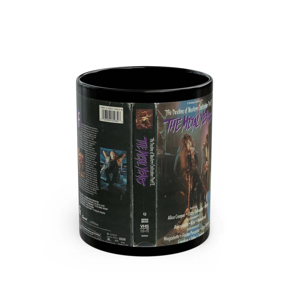 THE DECLINE OF WESTERN CIVIZATION PART 2 THE METAL YEARS (VHS COVER) - Black Coffee Mug-11oz-Go Mug Yourself