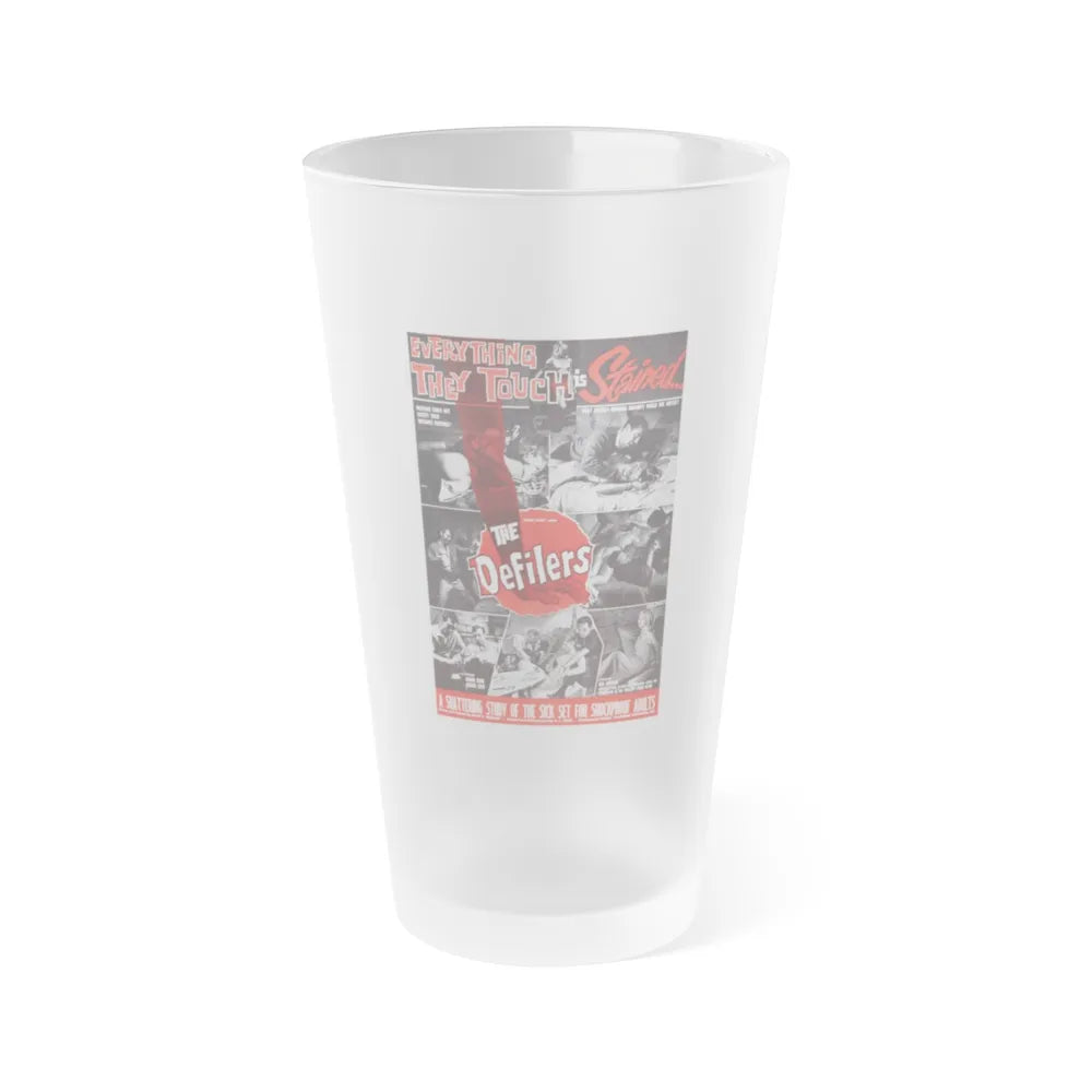 THE DEFILERS 1965 Movie Poster - Frosted Pint Glass 16oz-16oz-Frosted-Go Mug Yourself