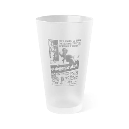 THE DEGENERATES 1967 Movie Poster - Frosted Pint Glass 16oz-16oz-Frosted-Go Mug Yourself