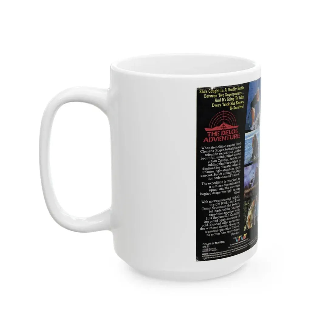 THE DELOS ADVENTURE (VHS COVER) - White Coffee Mug - Go Mug Yourself