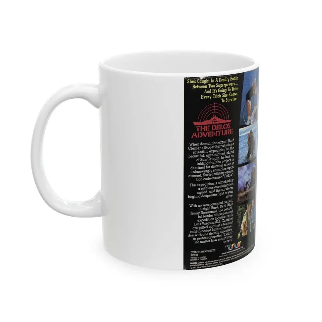 THE DELOS ADVENTURE (VHS COVER) - White Coffee Mug - Go Mug Yourself