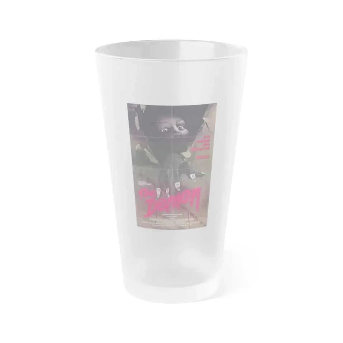 THE DEMON 1979 Movie Poster - Frosted Pint Glass 16oz 16oz Frosted - Go Mug Yourself