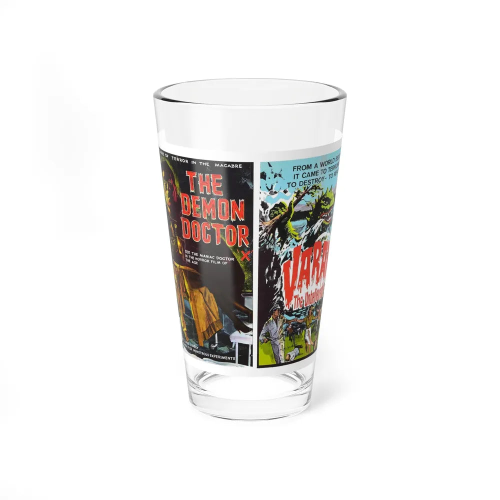 THE DEMON DOCTOR + VARAN THE UNBELIEVABLE 1962 Movie Poster - Pint Glass 16oz-16oz-Go Mug Yourself