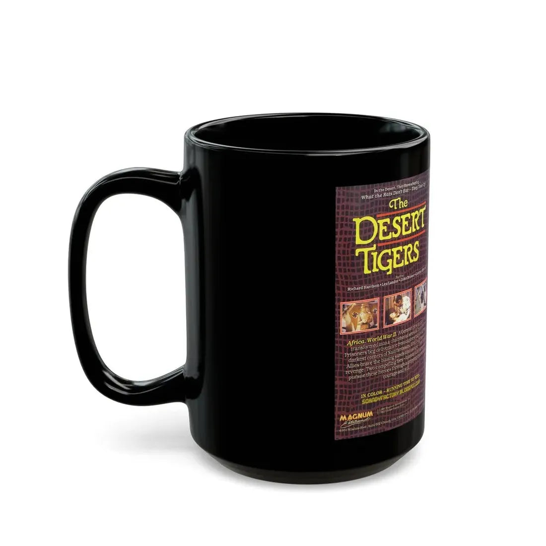 THE DESERT TIGERS MAGNUM ENTERTAINMENT (VHS COVER) - Black Coffee Mug - Go Mug Yourself