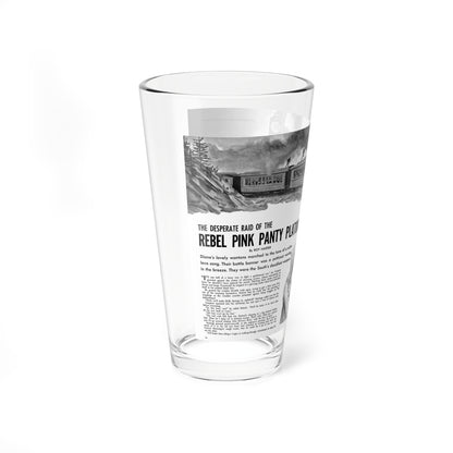 The Desperate Raid of the Rebel Pink Panty Platoon (Magazine Illustration) Pint Glass 16oz-Go Mug Yourself