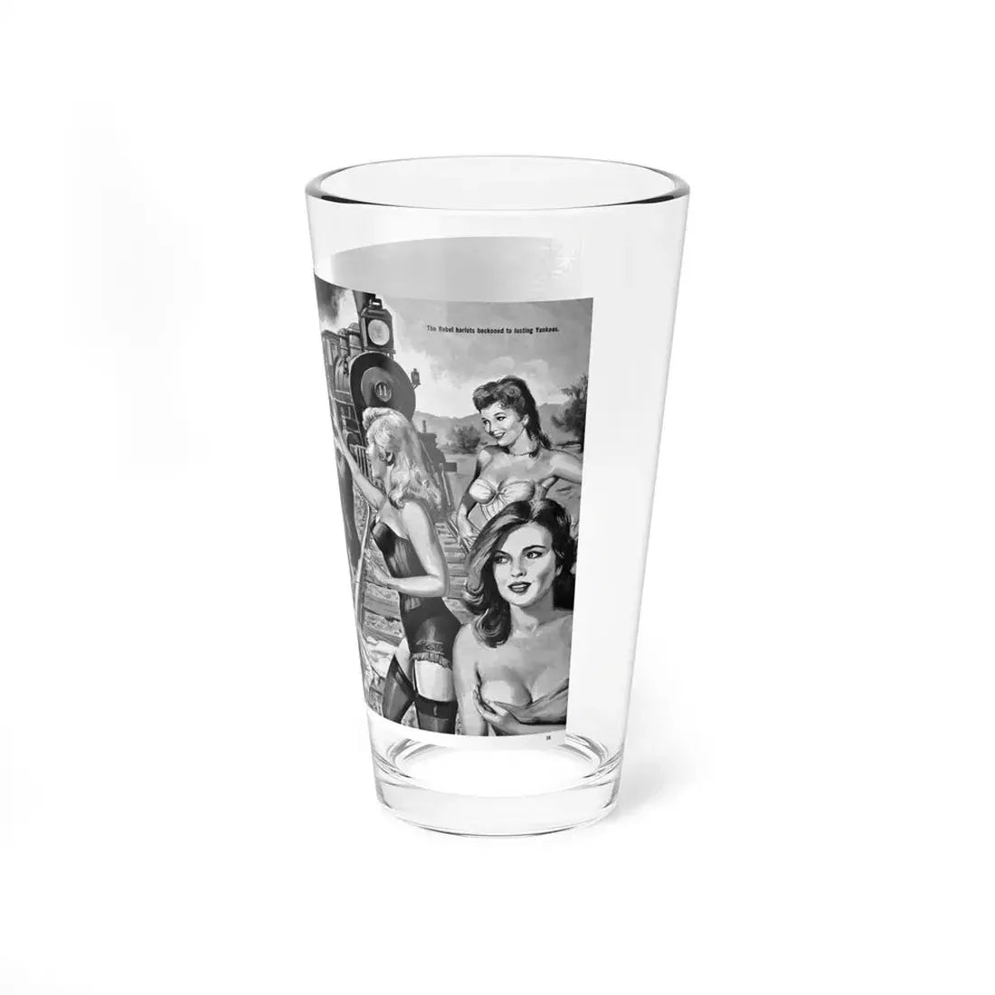 The Desperate Raid of the Rebel Pink Panty Platoon (Magazine Illustration) Pint Glass 16oz - Go Mug Yourself