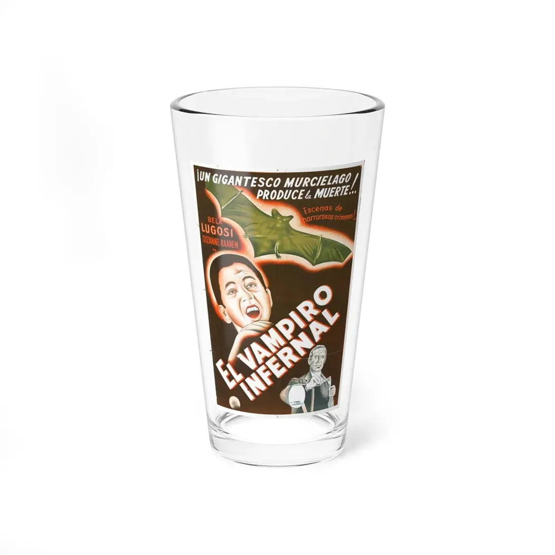 THE DEVIL BAT (SPANISH) 1940 Movie Poster - Pint Glass 16oz 16oz - Go Mug Yourself
