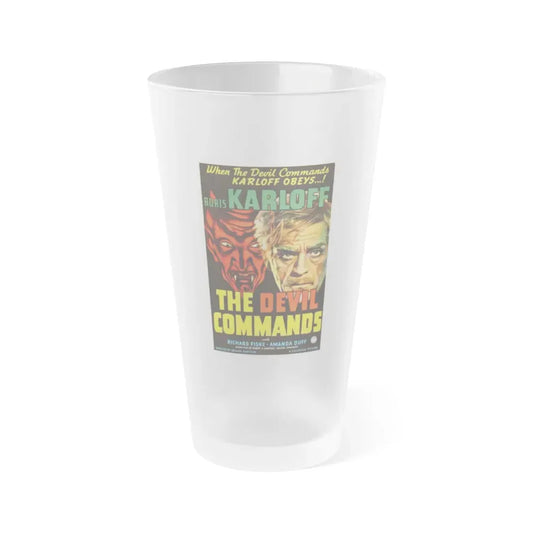 THE DEVIL COMMANDS 1941 Movie Poster - Frosted Pint Glass 16oz 16oz Frosted - Go Mug Yourself