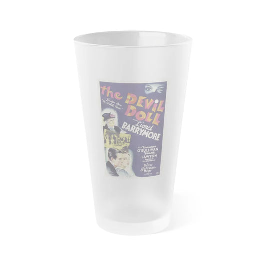 THE DEVIL DOLL 1936 Movie Poster - Frosted Pint Glass 16oz-16oz-Frosted-Go Mug Yourself