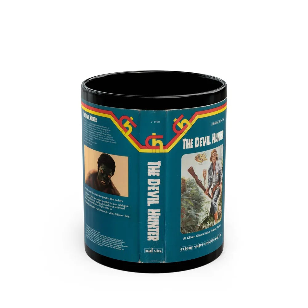 THE DEVIL HUNTER VERSION 2 (VHS COVER) - Black Coffee Mug-11oz-Go Mug Yourself