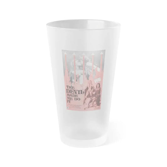 THE DEVIL MADE ME DO IT 1974 Movie Poster - Frosted Pint Glass 16oz 16oz Frosted - Go Mug Yourself
