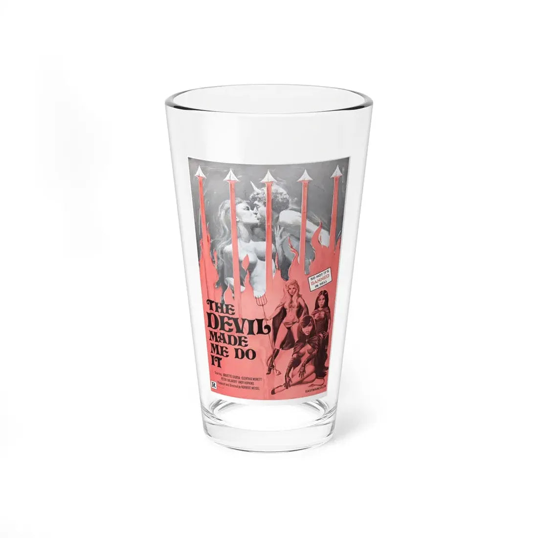 THE DEVIL MADE ME DO IT 1974 Movie Poster - Pint Glass 16oz 16oz - Go Mug Yourself