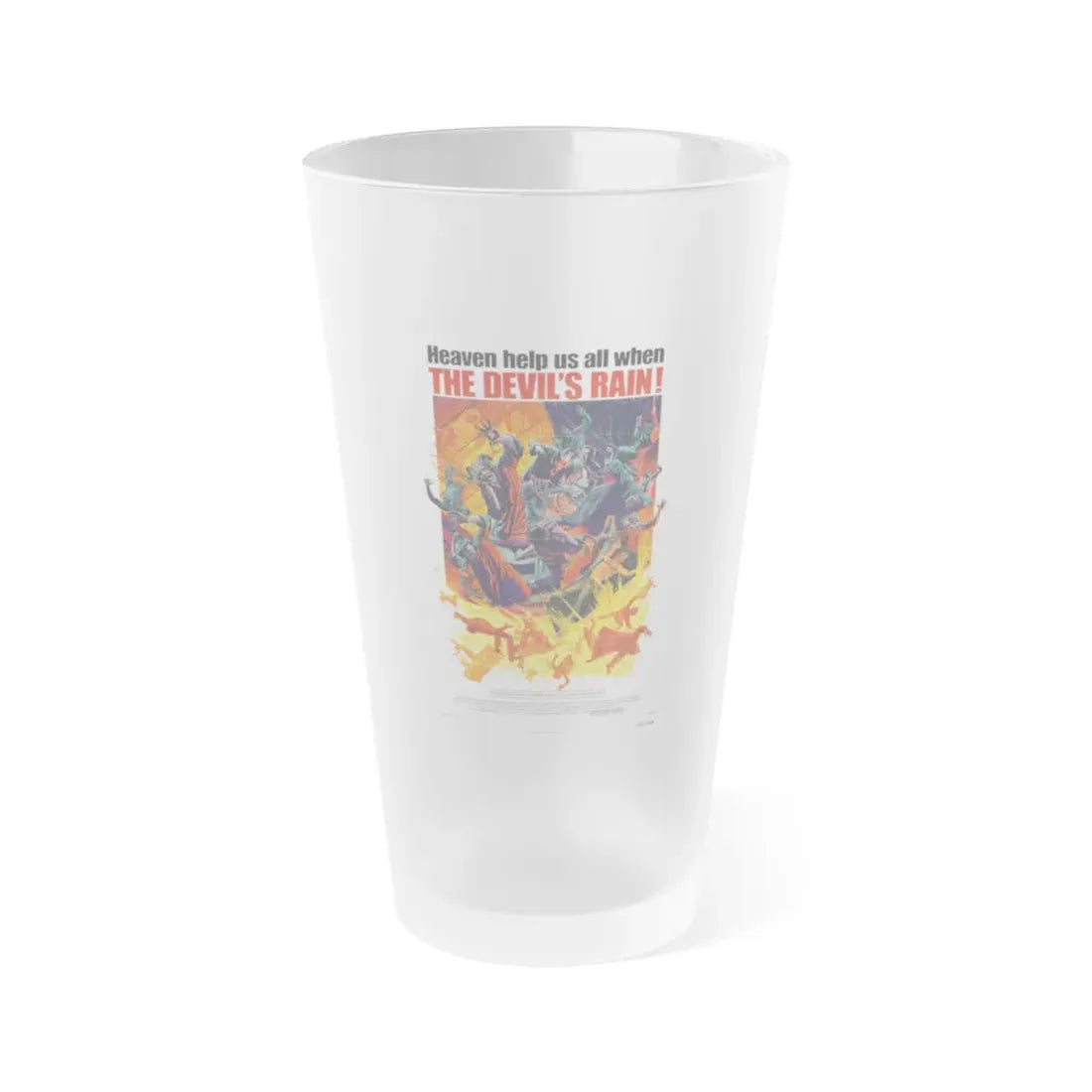 THE DEVIL'S RAIN 1975 Movie Poster - Frosted Pint Glass 16oz 16oz Frosted - Go Mug Yourself
