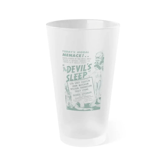THE DEVIL'S SLEEP 1949 Movie Poster - Frosted Pint Glass 16oz 16oz Frosted - Go Mug Yourself