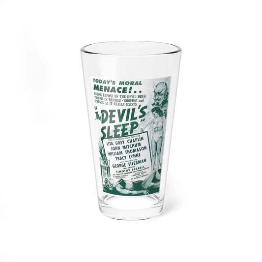 THE DEVIL'S SLEEP 1949 Movie Poster - Pint Glass 16oz 16oz - Go Mug Yourself