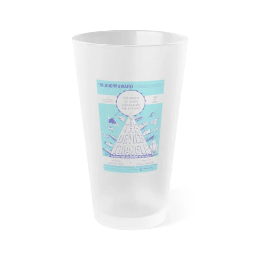 THE DEVIL'S TRIANGLE 1971 Movie Poster - Frosted Pint Glass 16oz 16oz Frosted - Go Mug Yourself