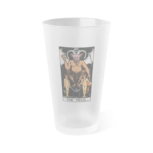 The Devil (Tarot Card) Frosted Pint Glass 16oz Default Title - Go Mug Yourself