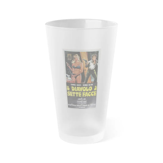 THE DEVIL WITH SEVEN FACES 1971 Movie Poster - Frosted Pint Glass 16oz-16oz-Frosted-Go Mug Yourself