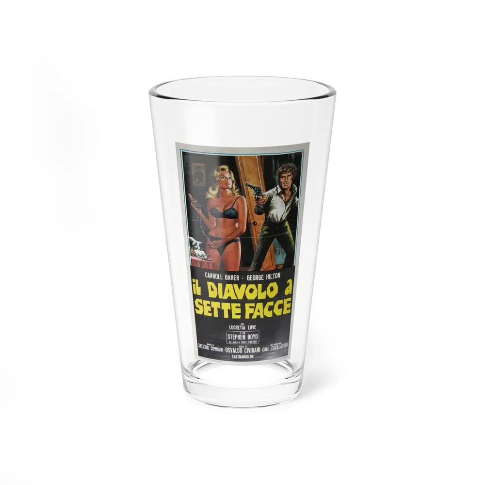 THE DEVIL WITH SEVEN FACES 1971 Movie Poster - Pint Glass 16oz-16oz-Go Mug Yourself