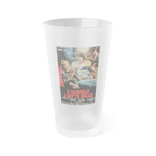 THE DEVIL WITH SEVEN FACES (2) 1971 Movie Poster - Frosted Pint Glass 16oz 16oz Frosted - Go Mug Yourself