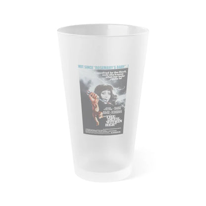 THE DEVIL WITHIN HER (I DON'T WANT TO BE BORN) 1975 Movie Poster - Frosted Pint Glass 16oz-16oz-Frosted-Go Mug Yourself