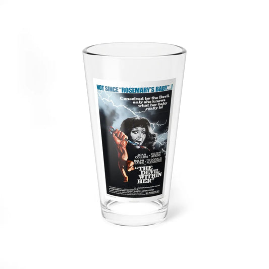 THE DEVIL WITHIN HER (I DON'T WANT TO BE BORN) 1975 Movie Poster - Pint Glass 16oz-16oz-Go Mug Yourself