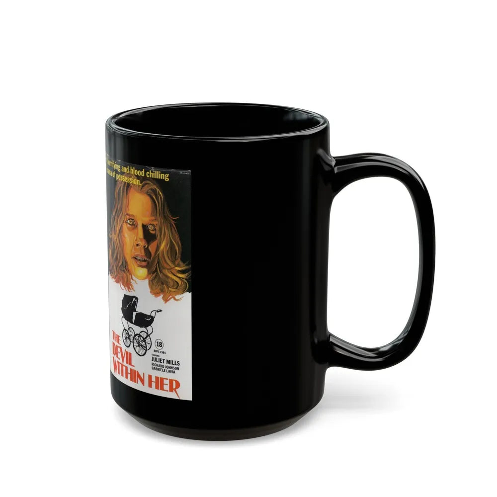 THE DEVIL WITHIN HER (VHS COVER) - Black Coffee Mug-Go Mug Yourself