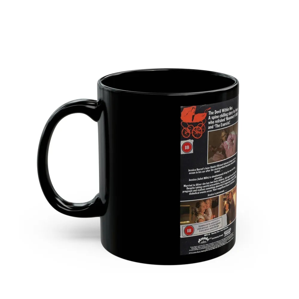 THE DEVIL WITHIN HER (VHS COVER) - Black Coffee Mug-Go Mug Yourself