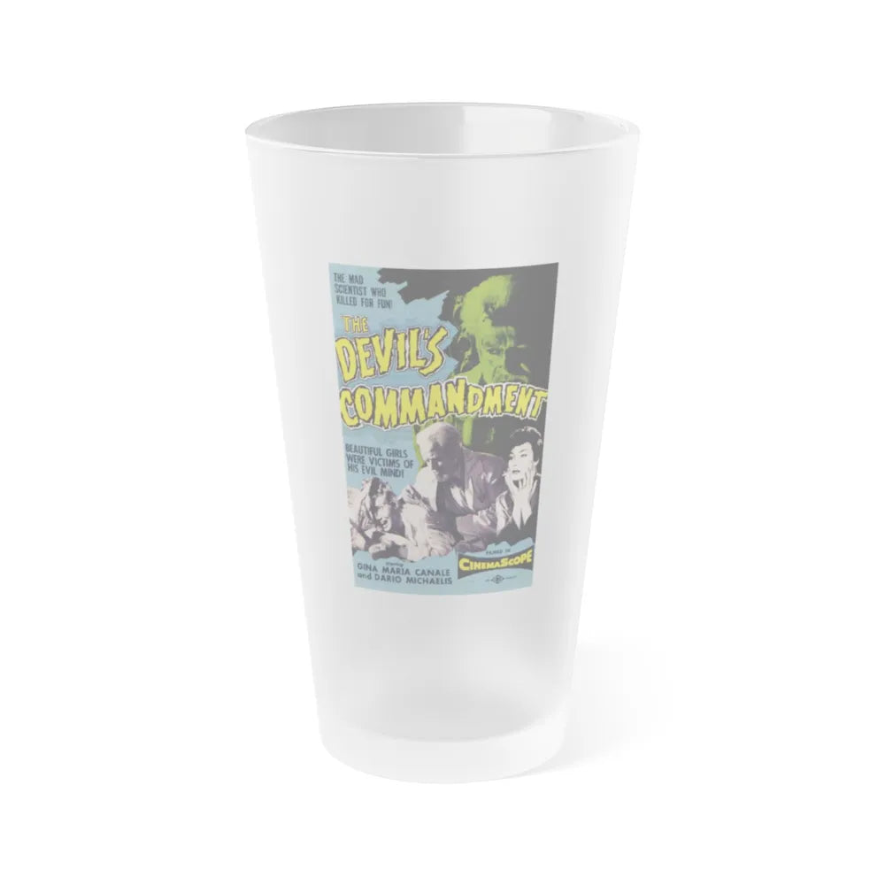 THE DEVIL'S COMMANDMENT 1957 Movie Poster - Frosted Pint Glass 16oz-16oz-Frosted-Go Mug Yourself