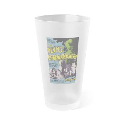 THE DEVIL'S COMMANDMENT 1957 Movie Poster - Frosted Pint Glass 16oz-16oz-Frosted-Go Mug Yourself