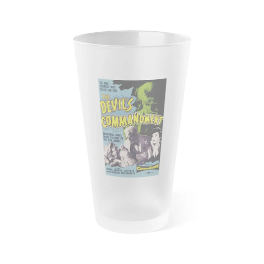 THE DEVIL'S COMMANDMENT 1957 Movie Poster - Frosted Pint Glass 16oz-16oz-Frosted-Go Mug Yourself