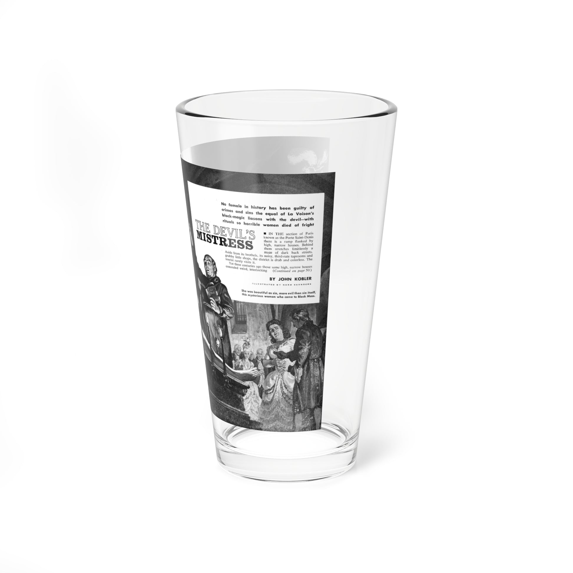 The Devil's Mistress, True Adventures, April 1961 (Magazine Illustration) Pint Glass 16oz-Go Mug Yourself