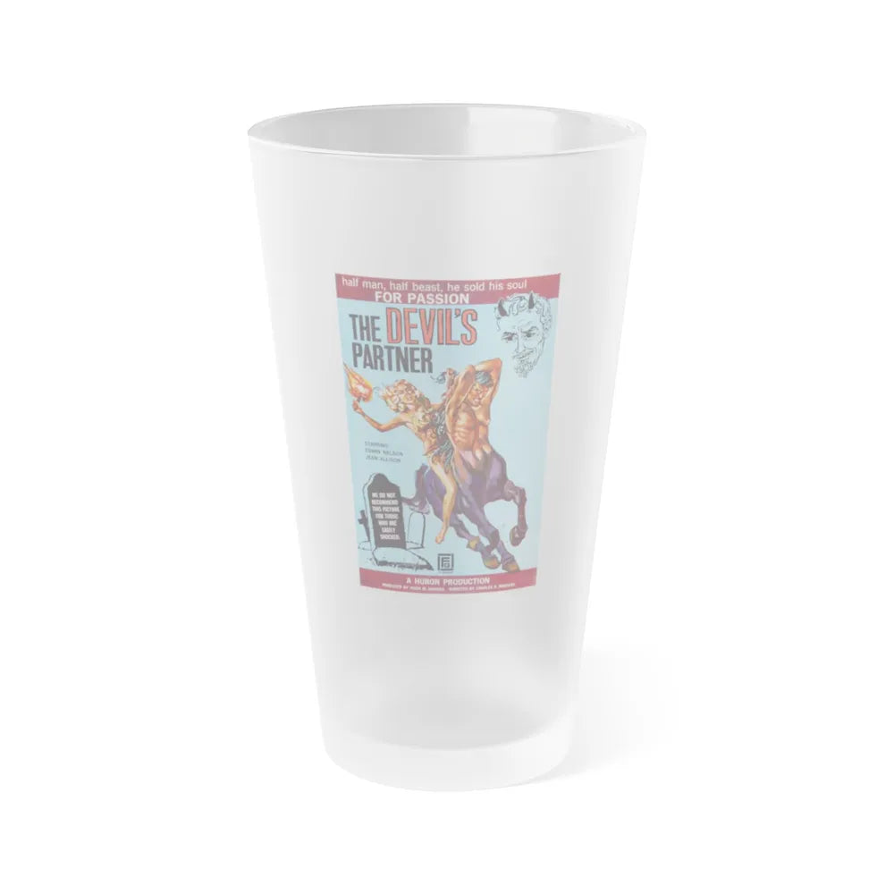 THE DEVIL'S PARTNER 1960 Movie Poster - Frosted Pint Glass 16oz-16oz-Frosted-Go Mug Yourself