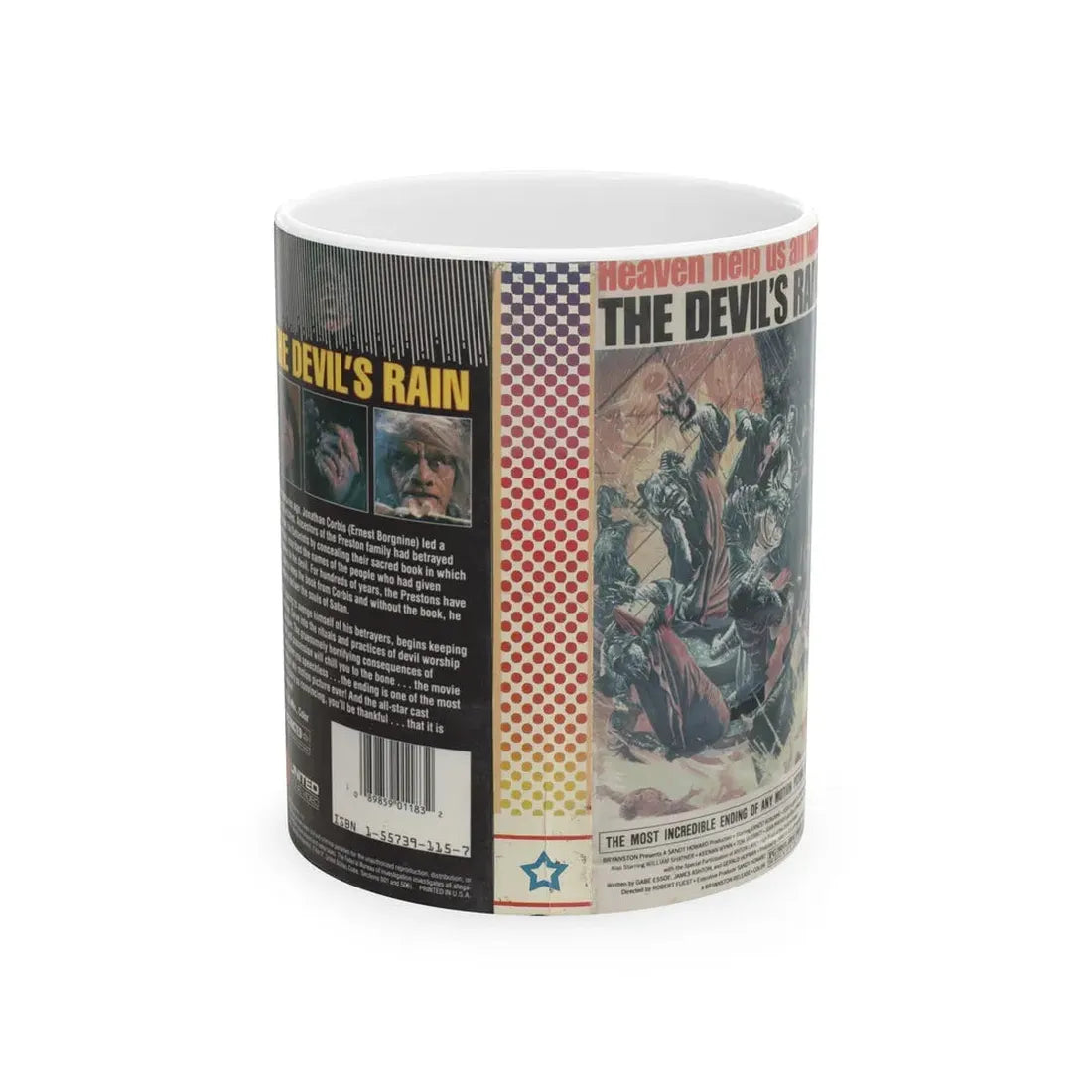 THE DEVILS RAIN UNITED HOME VIDEO (VHS COVER) - White Coffee Mug 11oz - Go Mug Yourself