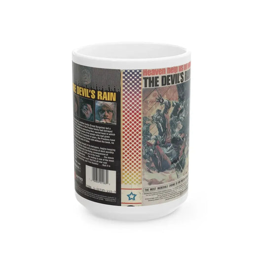 THE DEVILS RAIN UNITED HOME VIDEO (VHS COVER) - White Coffee Mug 15oz - Go Mug Yourself