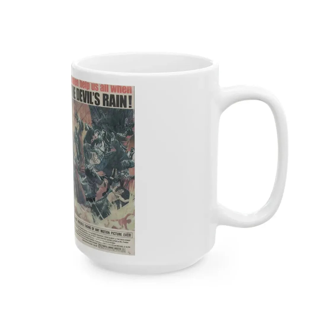THE DEVILS RAIN UNITED HOME VIDEO (VHS COVER) - White Coffee Mug - Go Mug Yourself