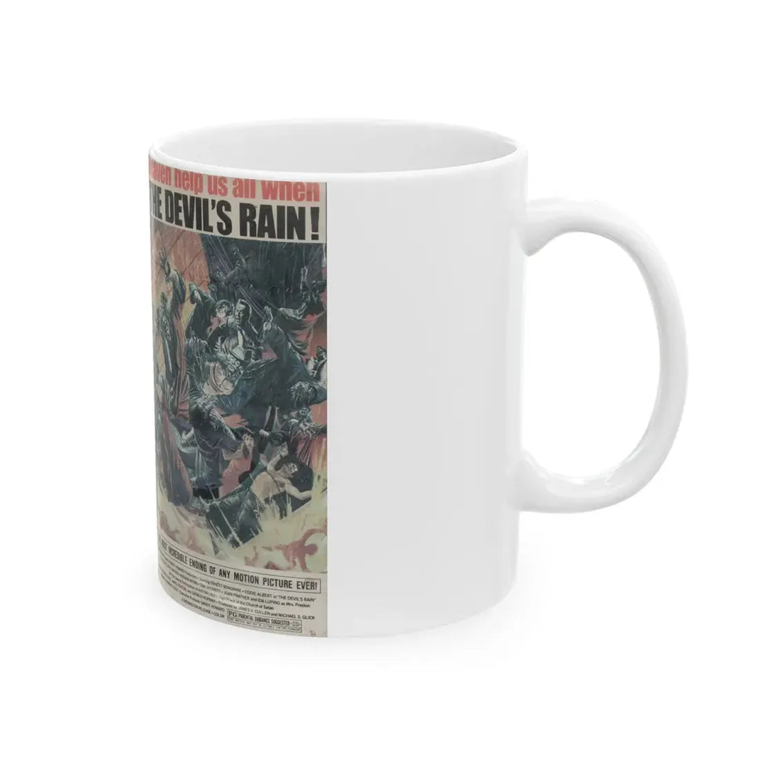 THE DEVILS RAIN UNITED HOME VIDEO (VHS COVER) - White Coffee Mug - Go Mug Yourself