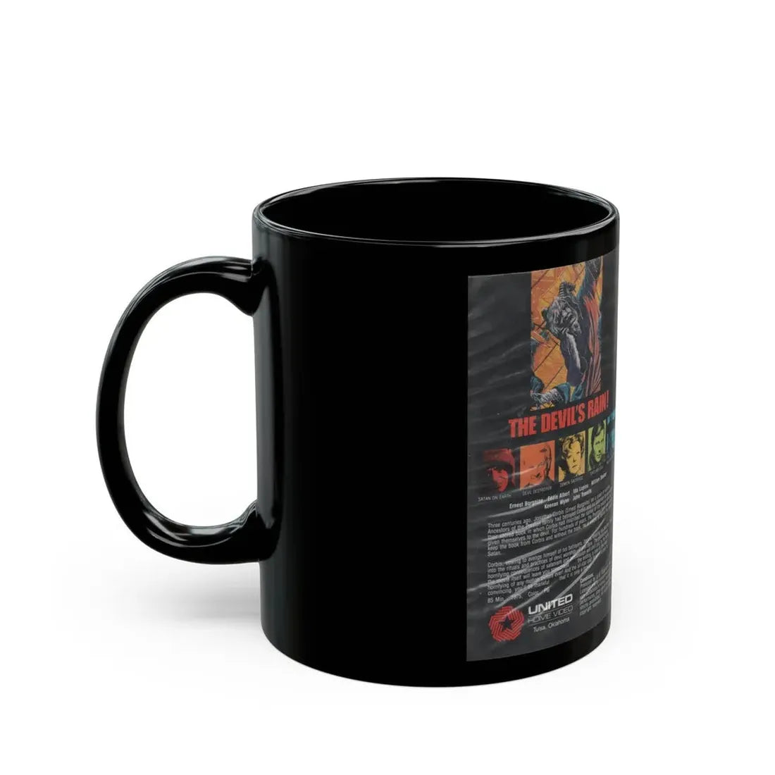 THE DEVILS RAIN WILLIAM SHATNER (VHS COVER) - Black Coffee Mug - Go Mug Yourself