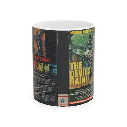 THE DEVILS RAIN WILLIAM SHATNER (VHS COVER) - White Coffee Mug 11oz - Go Mug Yourself