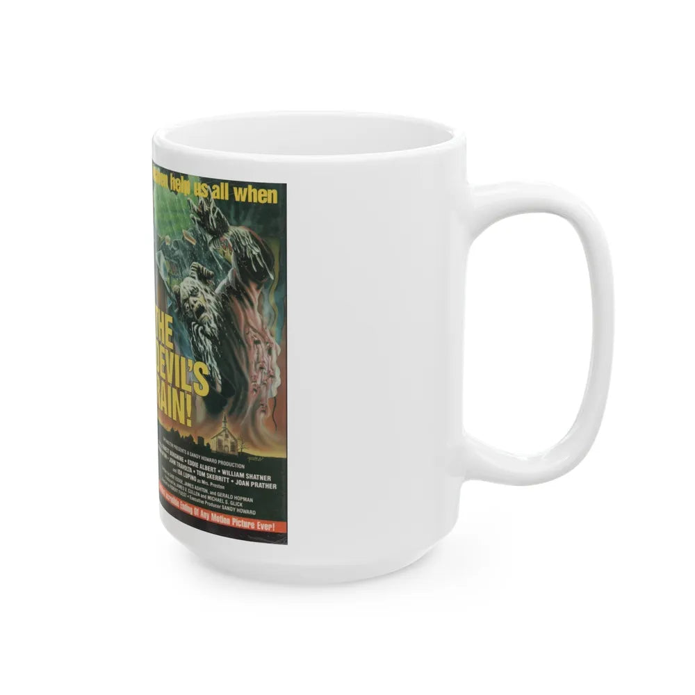 THE DEVILS RAIN WILLIAM SHATNER (VHS COVER) - White Coffee Mug-Go Mug Yourself