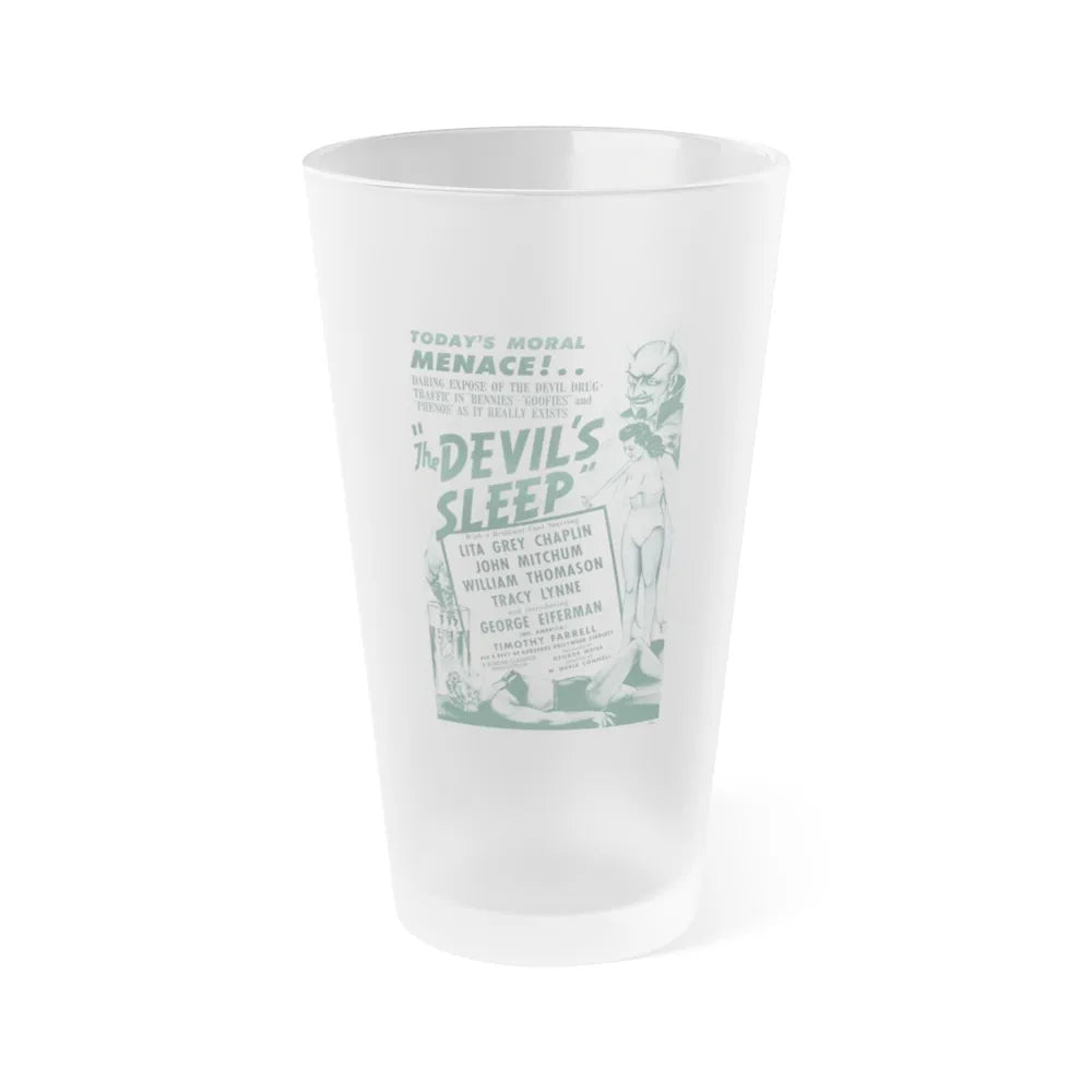 THE DEVIL'S SLEEP 1949 Movie Poster - Frosted Pint Glass 16oz-16oz-Frosted-Go Mug Yourself